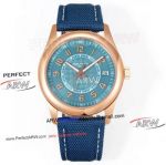 Patek Philippe Calatrava Blue Dial Rose Gold Strap Limited Edition Swiss Replica Watch 